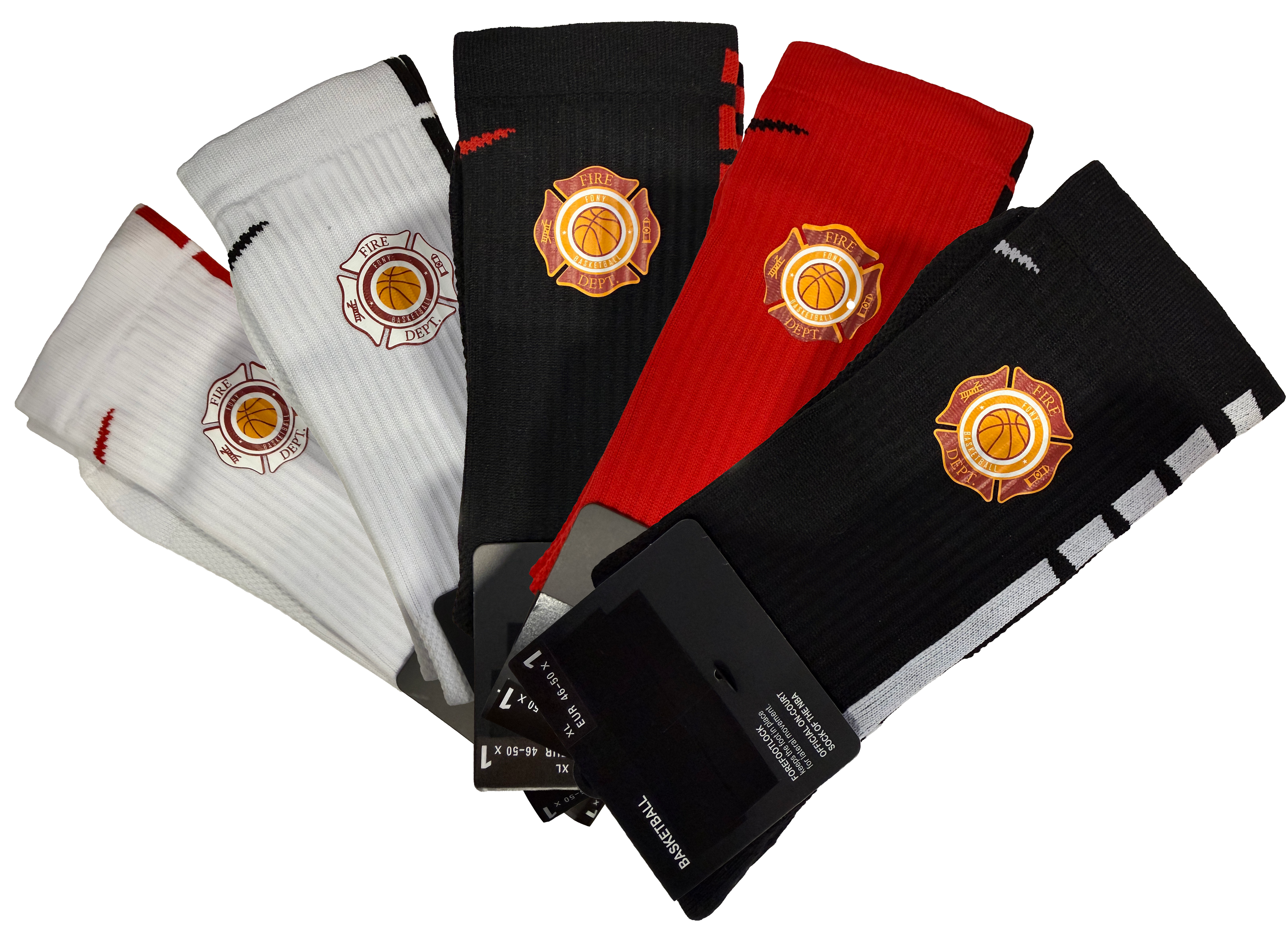 FDNY Basketball Socks